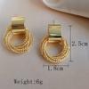 Minimalist Personality Fashion Temperament Elegant Earrings Women'S High-End Ring Stud Earrings Light Luxury Earrings