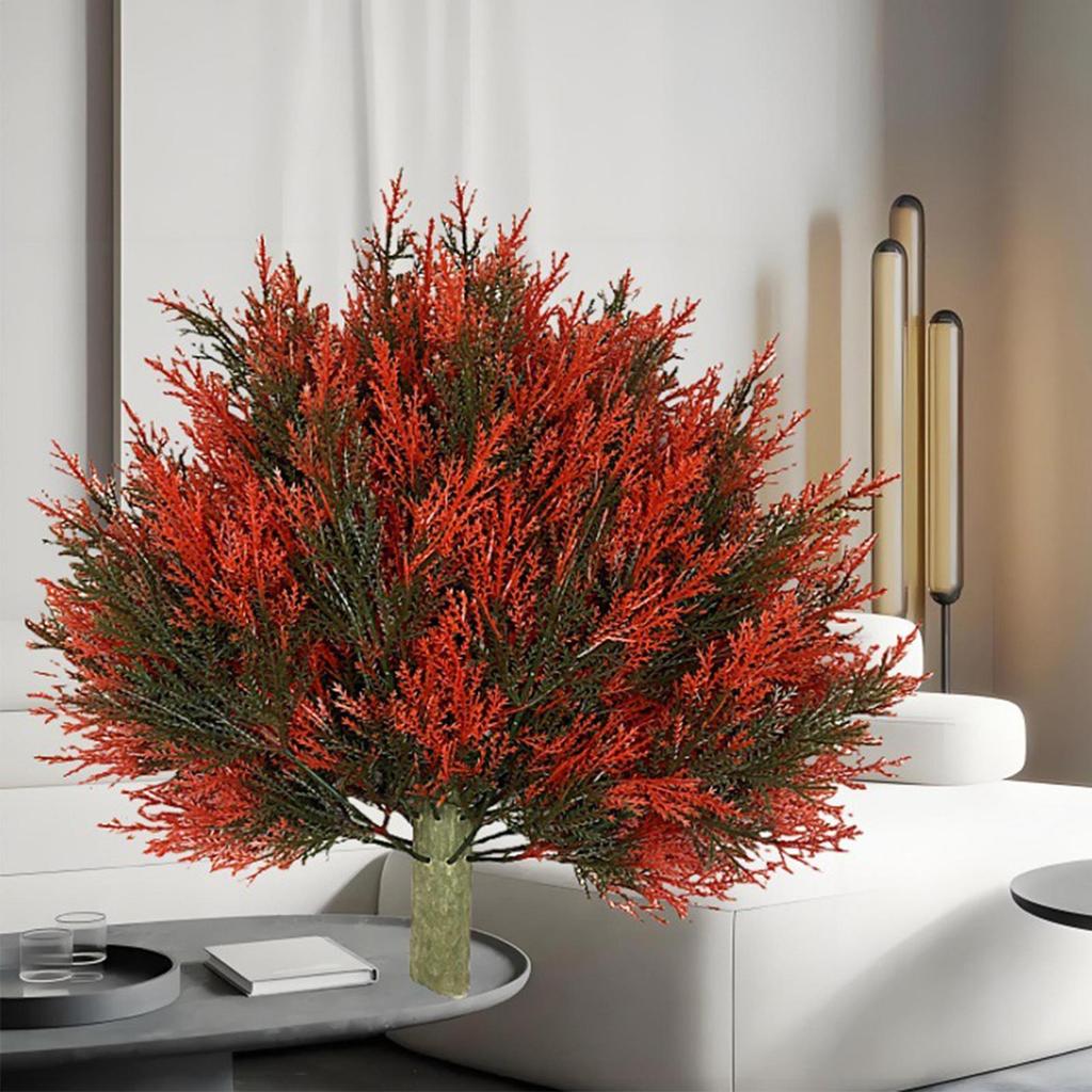 Faux Cedar Tree Realistic Trees For Home Porch Decor Easy Maintenance 24-inch Tall Artificial Plants For Yard Lawn Porch