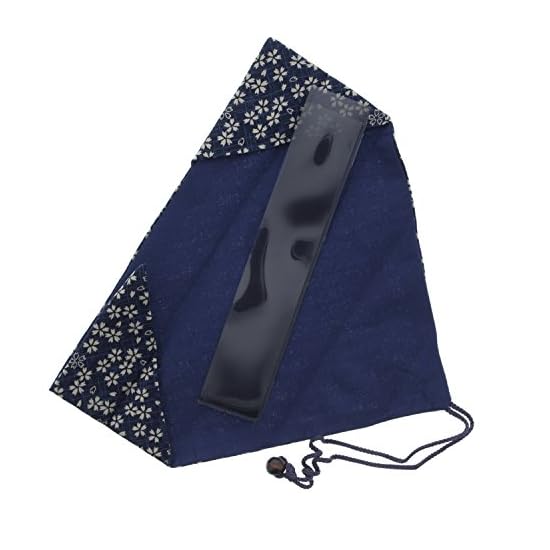 ISHIDA Chopstick Case, Washable, Cherry Blossom Pattern, Includes Inner Bag, Navy, Body Size: 31.0×2
