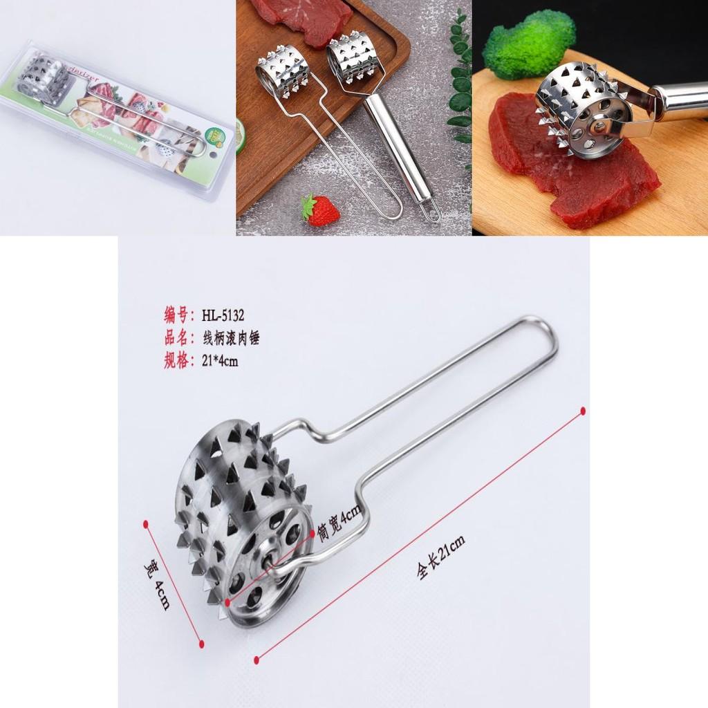 Premium Stainless Steel Meat Tenderizer Hammer For Juicy Steak And Pork Chops