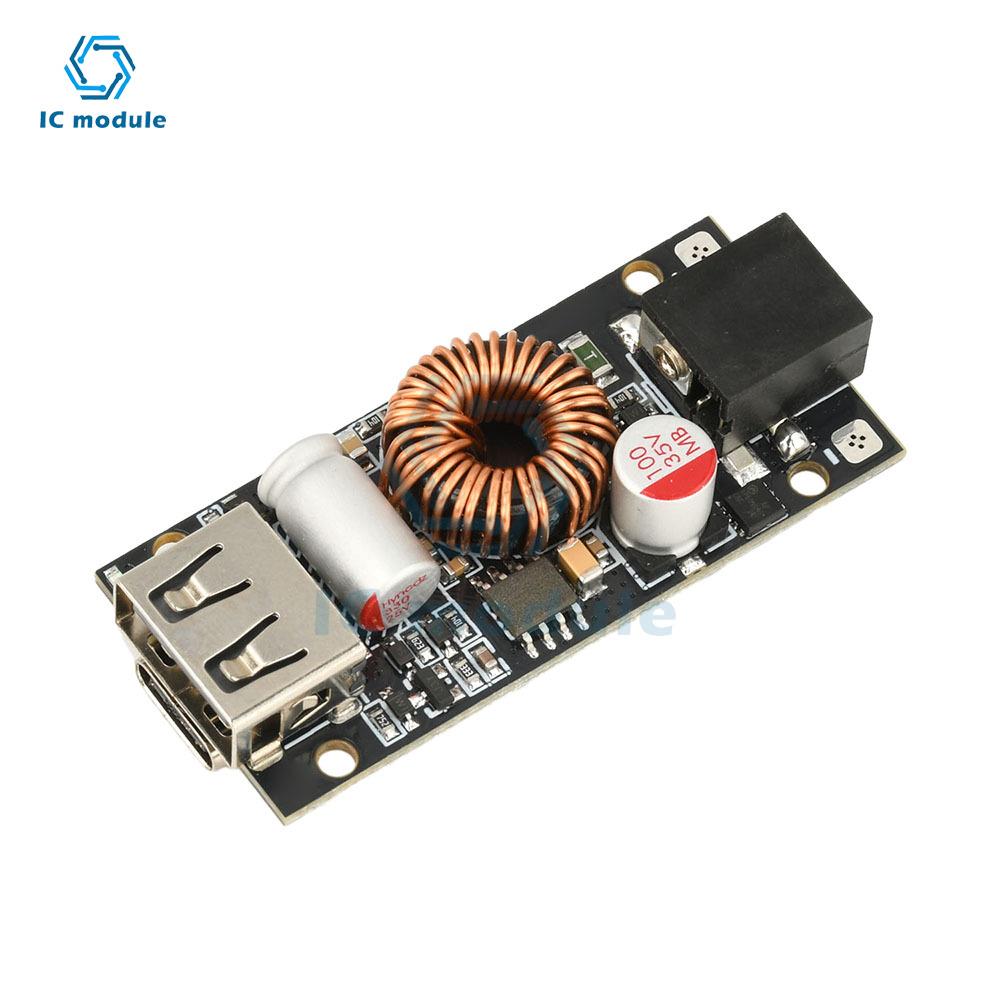 PD65W Fast Charging Module Multi-Protocol Mobile Phone Fast Charging Board DC 7-35V to USB/Type-C Car Charger for Phones Laptops