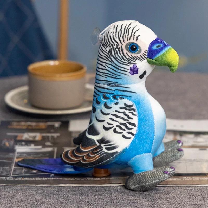20cm New Lifelike Bird Plush Toys Simulation Parrot Stuffed Animal Doll Photography Props Home Decor Birthday Gifts