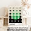 Poster Green Black Bauhaus Dots