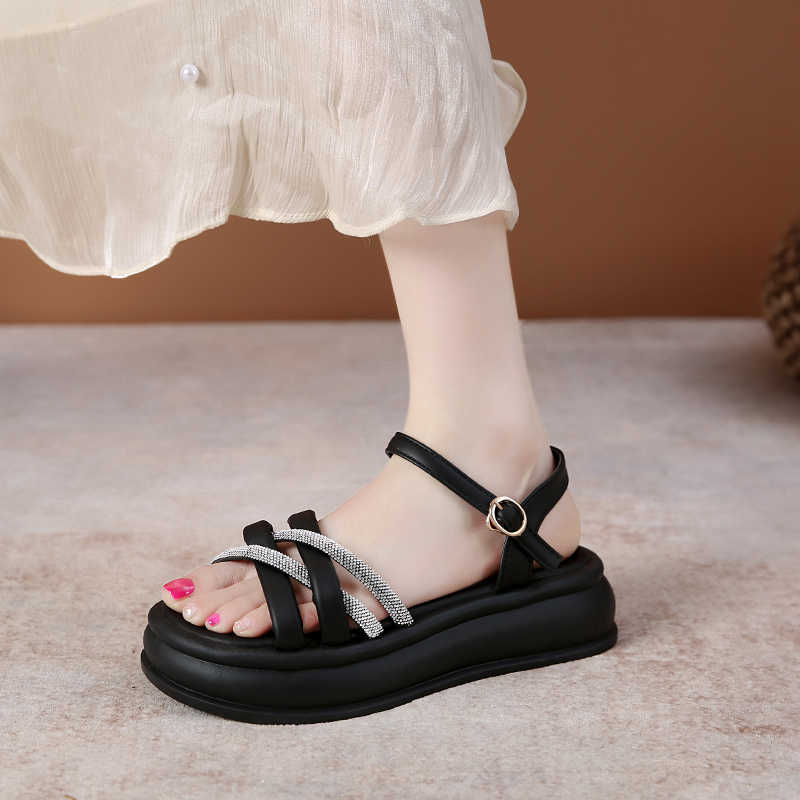 Fashion Anti-skid Round Foot Woman Summer Sandals Luxury Slippers Woman Shoes Indoor Basketball Basket Sneakers Sport 0