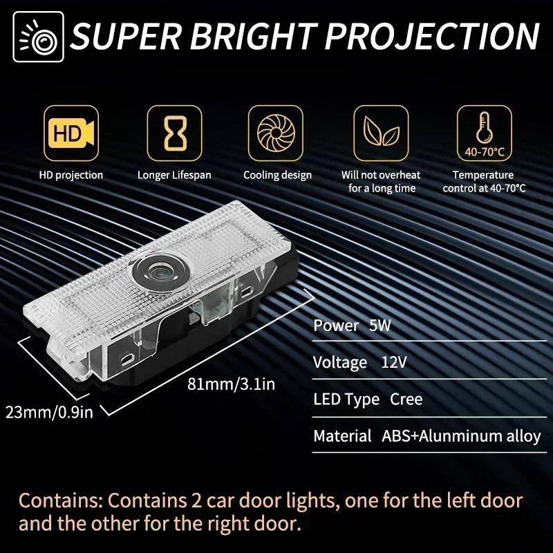 LED Emblem Lamp Car Door Projector Logo Welcome Light For Alfa Romeo 159 Mito Stelvio Brera Spider Giulietta Giulia AccessoriesKB1