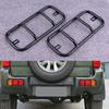 2pcs Metal Black Rear Bumper Fog Light Metal Cover Trim Frame Fit for Suzuki Jimny 2007-2010 2011 2012 2013 2014 2015 2016 2017