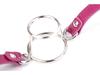 Leather & Iron Ring Gag: Double Metal Ring Mouth Plug for Men & Women, SM Erotic Toy