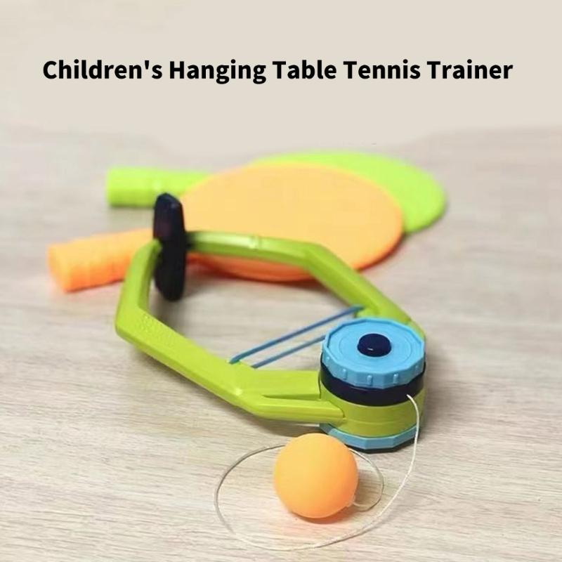 Portable Table Tennis Exerciser Door PingPong Game Hanging Table Tennis Trainer with Racket and Balls Easy To Install