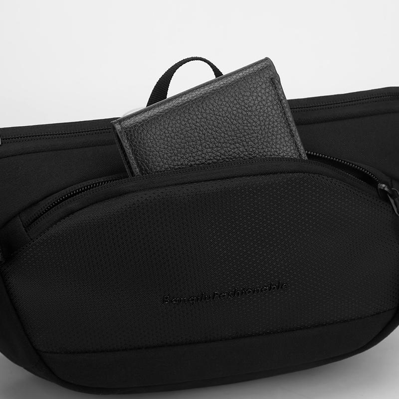 Men's Anti-theft Waist Pack Large Capacity Multi-layer Chest Bag Water Resistant Sling Shoulder Fanny Pouch for Travel Business
