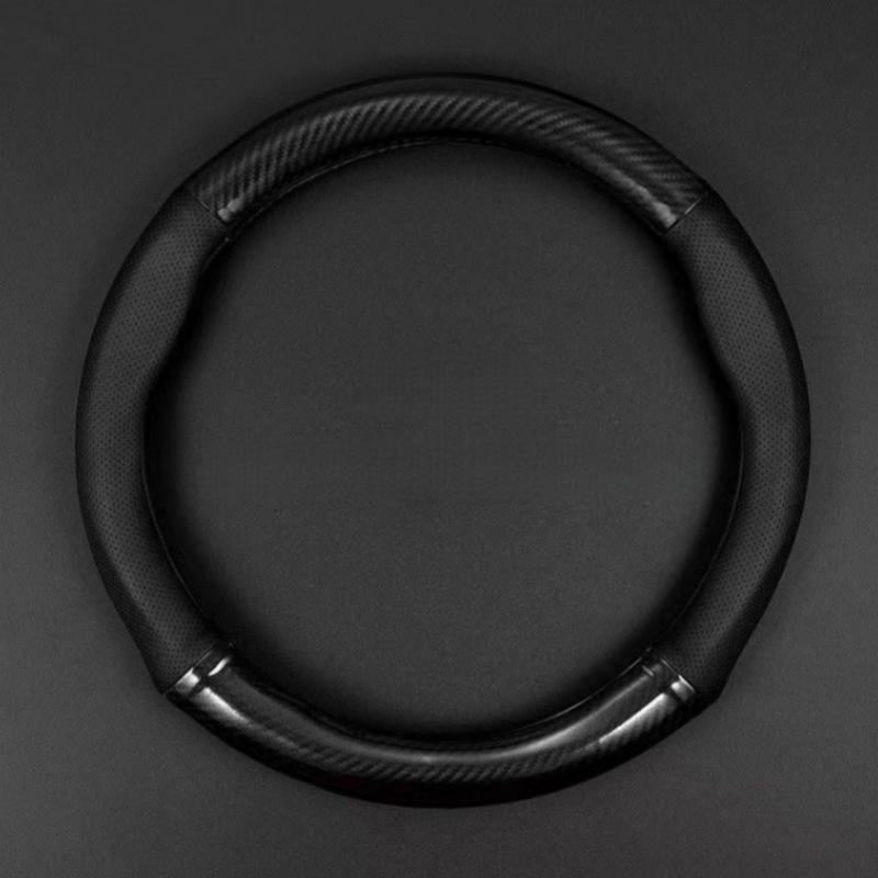 Car Accessories Car Steering Wheel Protective Cover All Seasons Universal Sports Carbon Fibre Car Steering Wheel Cover 38 cm чёрный