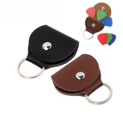 PU Leather Pick Holder Pick Pouch Keychain Pick Pouch Pick Case Guitar Pick Pouch ABS Pick Case for 3 Picks