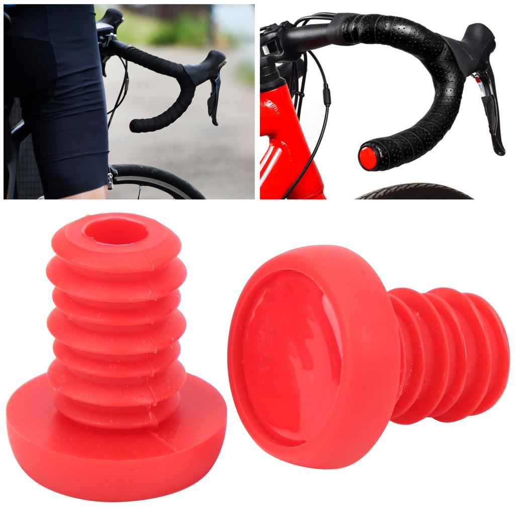Bike Handlebar Grips Bar Ends Screw Plugs Polyester Rubber Cycling Accessory