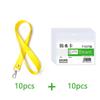 10 Pcs Transparent Badge Holder Neck Strap Set Waterproof  ID Card Bag Lobster Hook Rop Lanyard For Employee Access Control Card