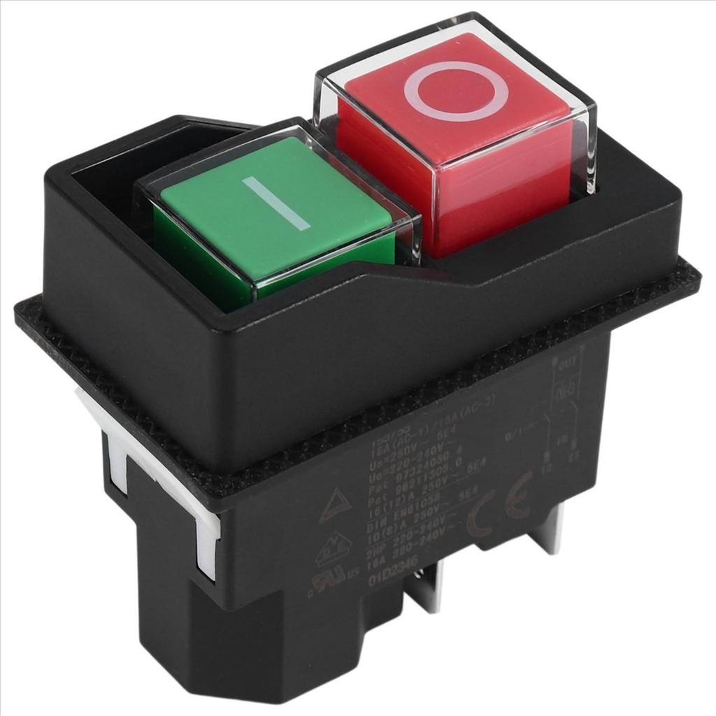 BHBL Electromagnetic Switches Pushbutton Switches for Garden Tools KJD17 220V 4 Pin -Terminals