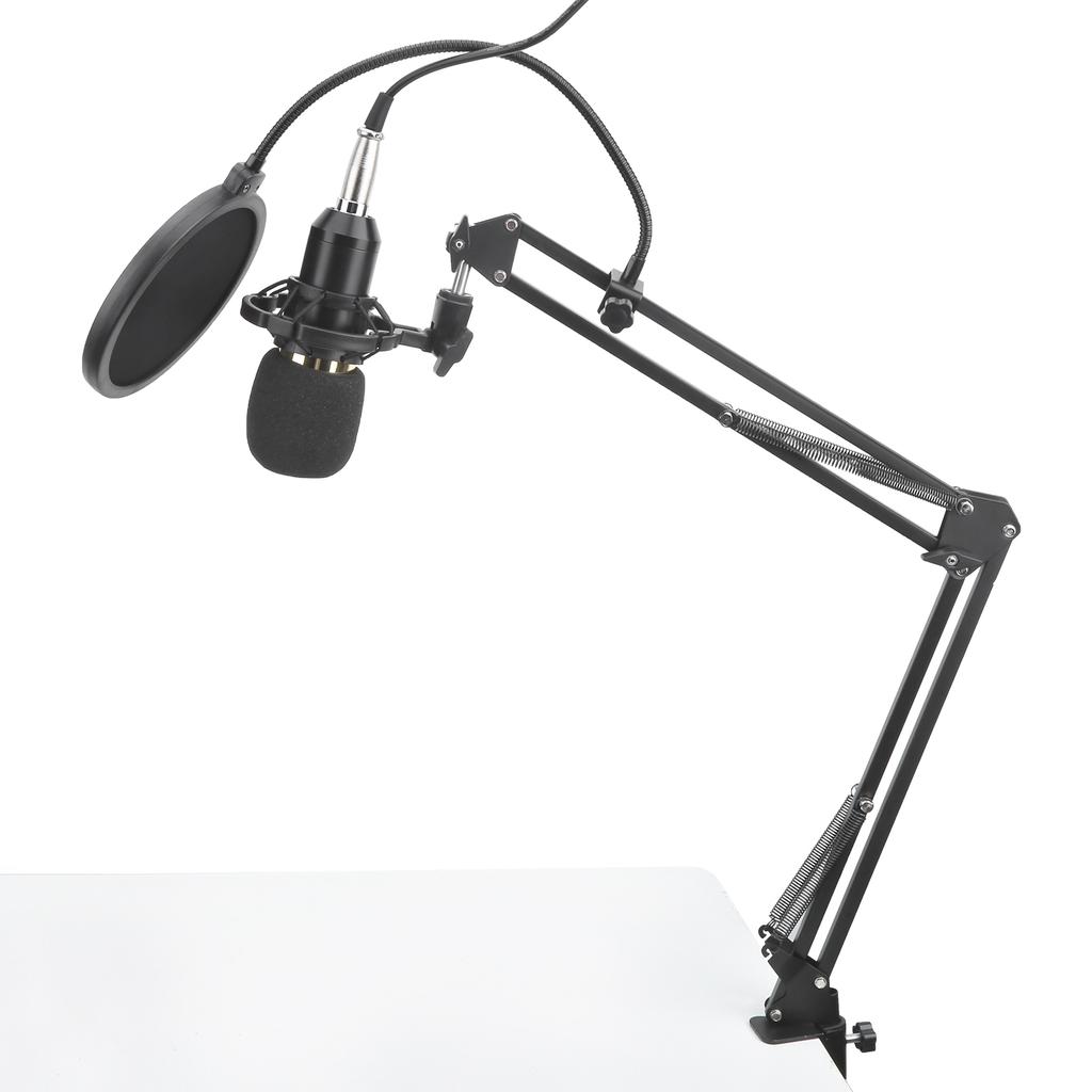 BM800 Condenser Microphone Studio Recording Kits with Adjustable Stand for V8 Sound Card