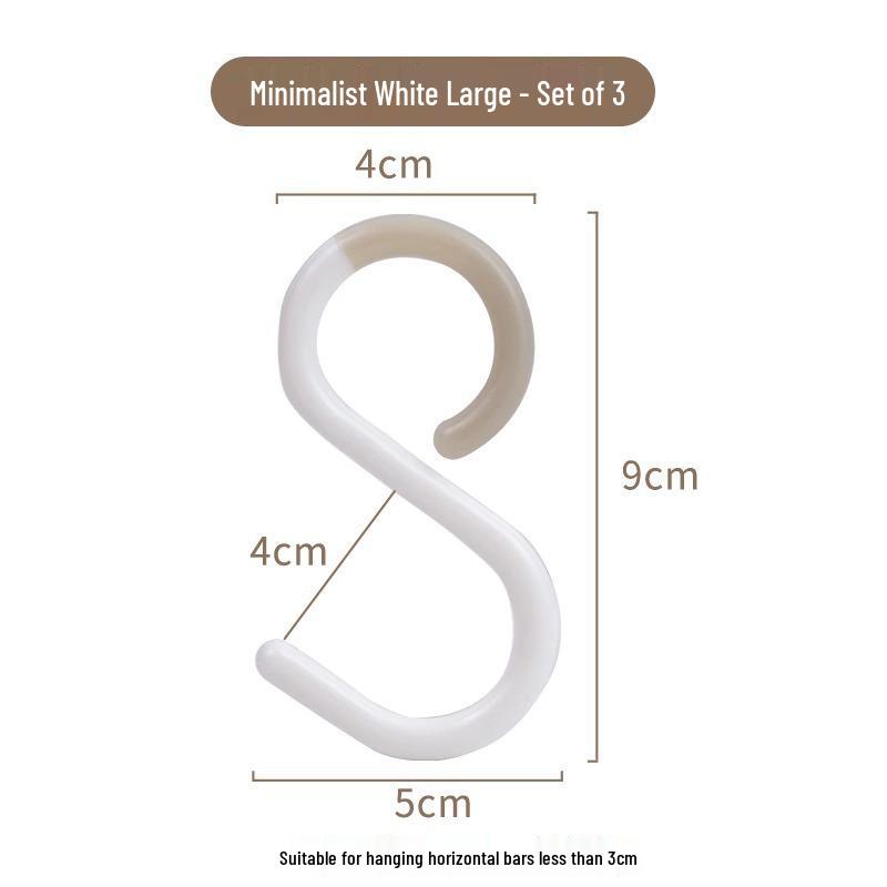 Anti-Drop Multi-Functional S Hook for Keys, Clothes, Hats, Bags, and More