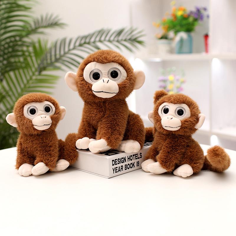 Golden Snub-Nosed Monkey Plush Toy - Cute Big-Eyed Doll