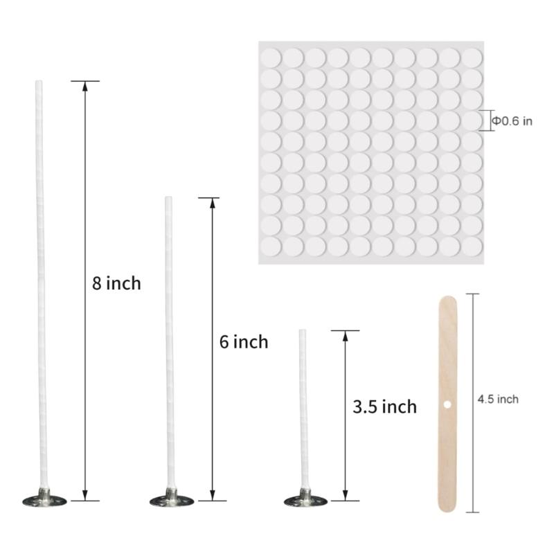 Essential Cotton Candle Wick for DIY Craft Candle Making 10cm/4inch,15cm/6in 20cm/7.87in Candle Wick Candlemaking Tool