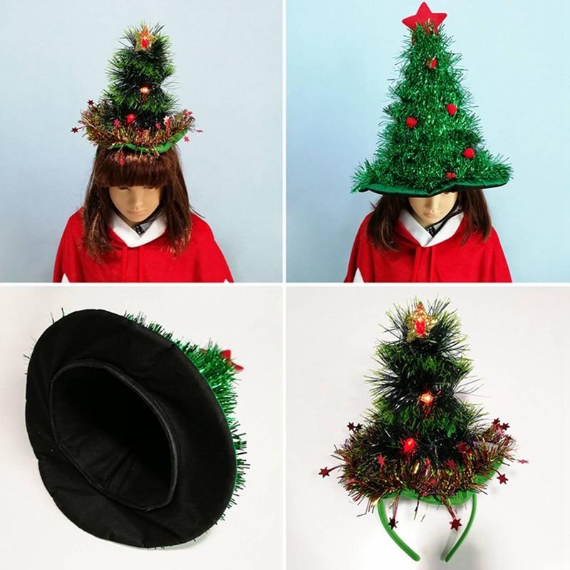 Buy Shiny Tinsel Christmas Tree Hat 
