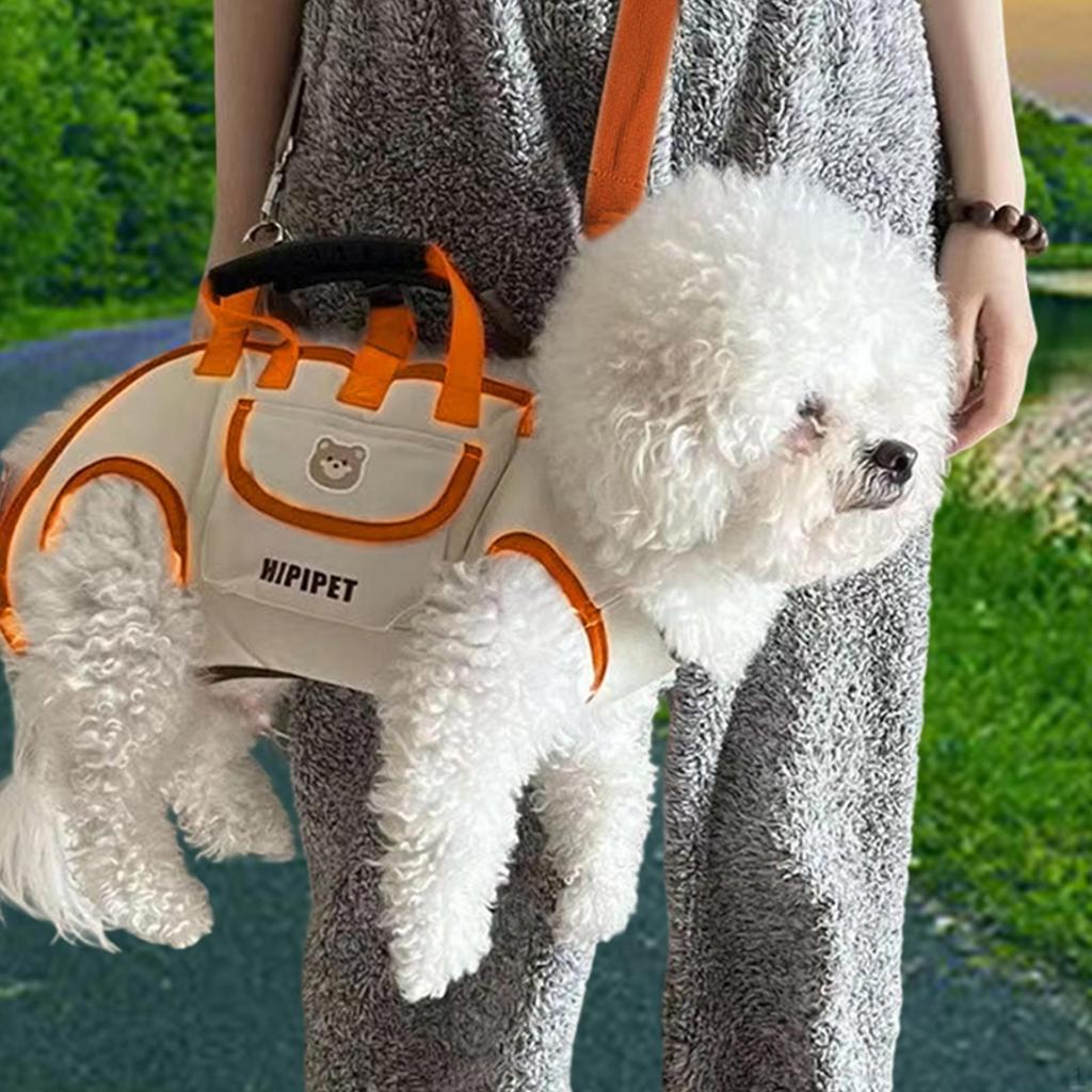 Adjustable Shoulder Carrier for Dogs with Treat Pocket Hiking