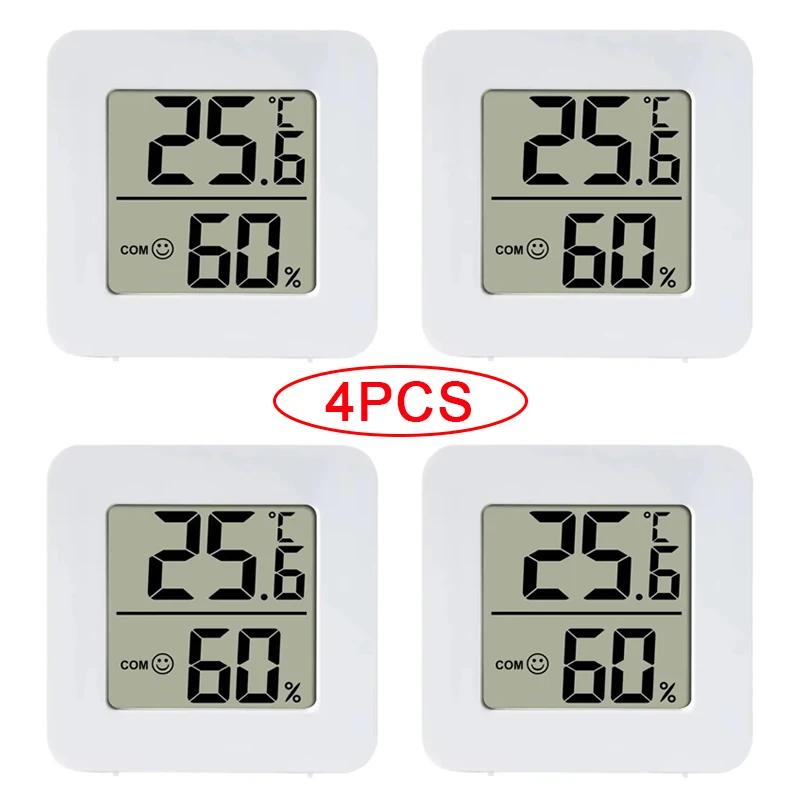 Temperature Meter Gauge LCD Screen Mini Digital Thermometer Hygrometer Sensor Gauge Weather Wall Mount Sensor For Home Use