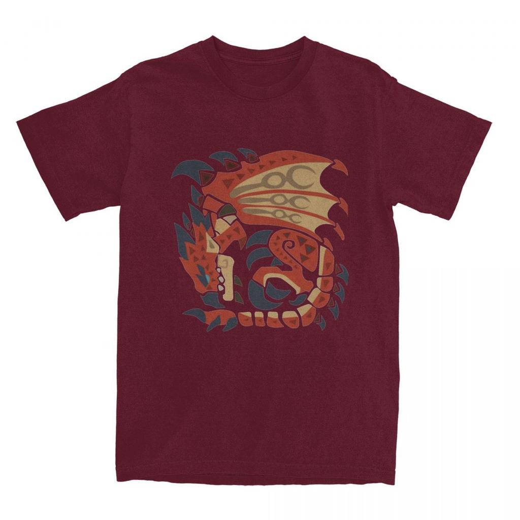 Monster Hunter T-Shirt Summer Rathalos Aesthetic T-Shirts 100 Cotton Fashion Tee Shirt For Men Short-Sleeved Custom DIY Clothes