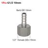 1Pcs 111 Stainless Steel Hose Barb Connector Silver Tone Straight Design Pipe Fitting Connector 6-19mm Barb Sizes