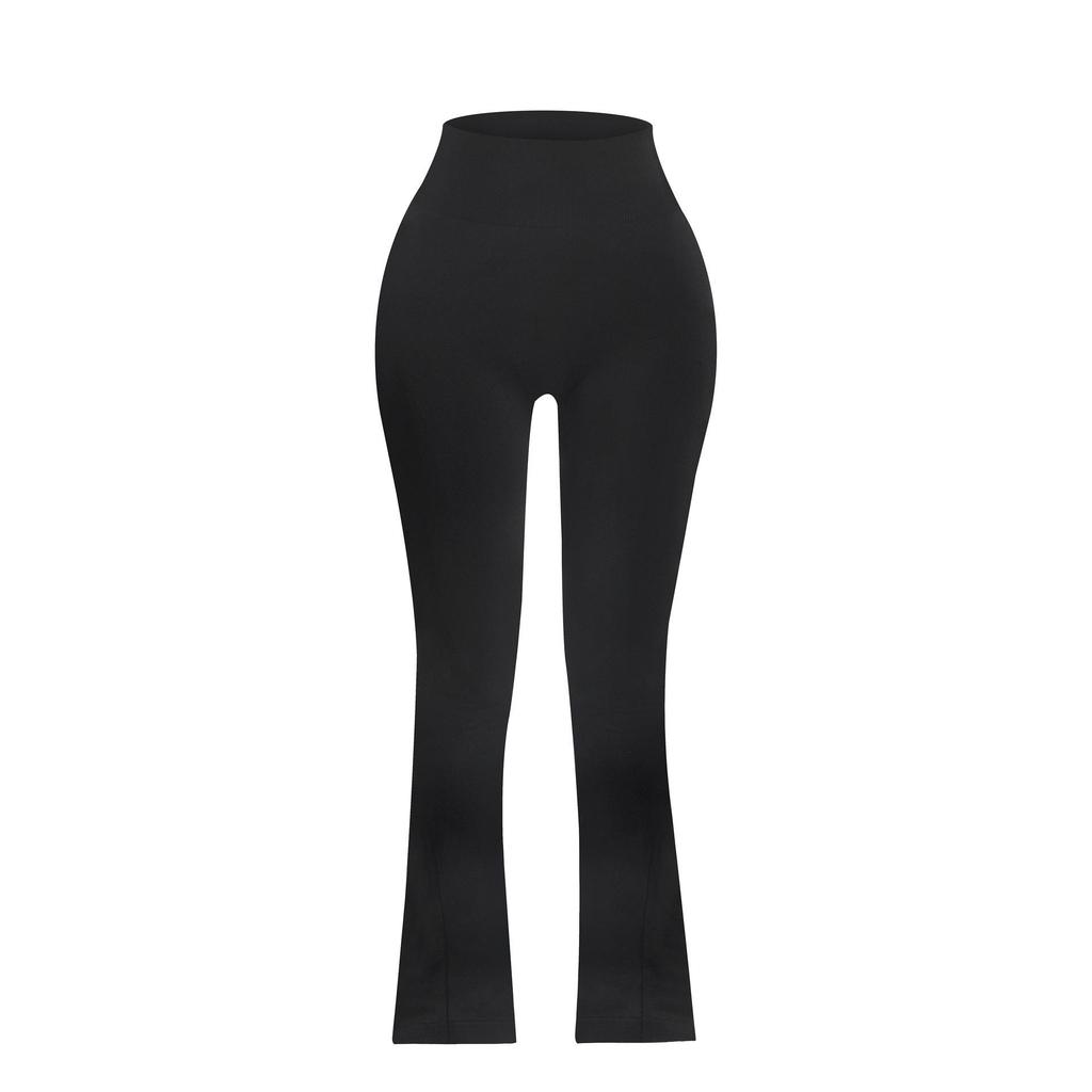 Solid Color High Waist Yoga Leggings - Slim Fit, Flared, Body Shaping, Quick Dry, Casual Fitness Sports Pants