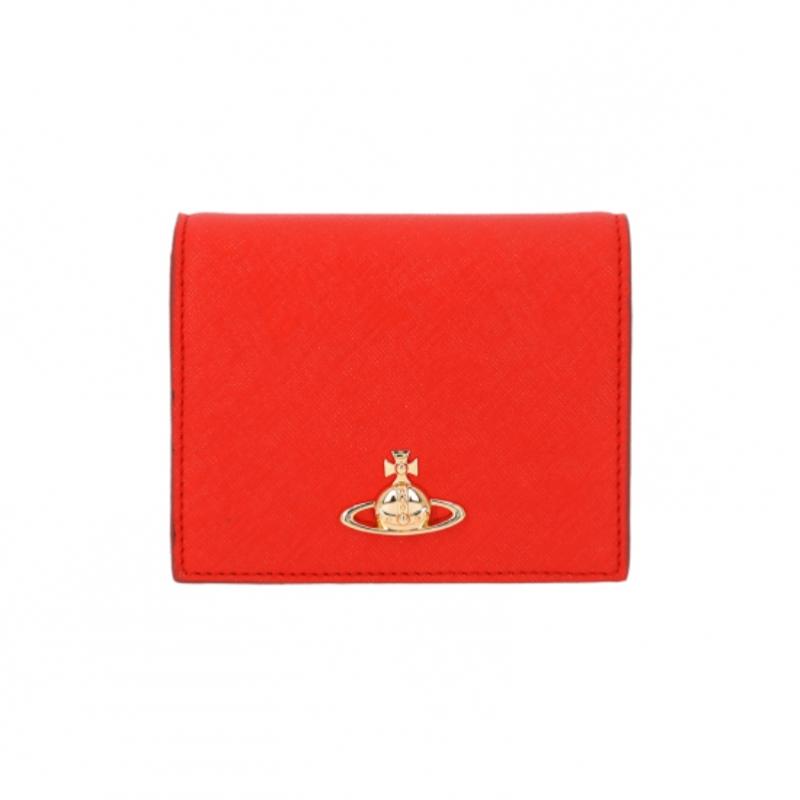 Vivienne Westwood Gold Symbol Logo Saffiano Bi Fold Wallet 51150030ws0021f402i