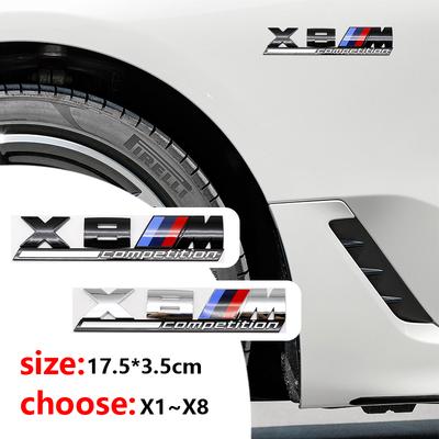 M Logo Car Body Rear Trunk Decoration Accessorie X4 X5 X6 X1 X2 X3 Competition ABS Sticker G01 E84 F39 F10 Emblem Sticker