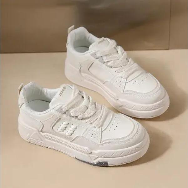 

Осень Новые Белые Туфли на Толстой Подошве Женская Повседневная Обувь Женская Модная Студенческая Обувь для Скейтборда Женская C1202 40