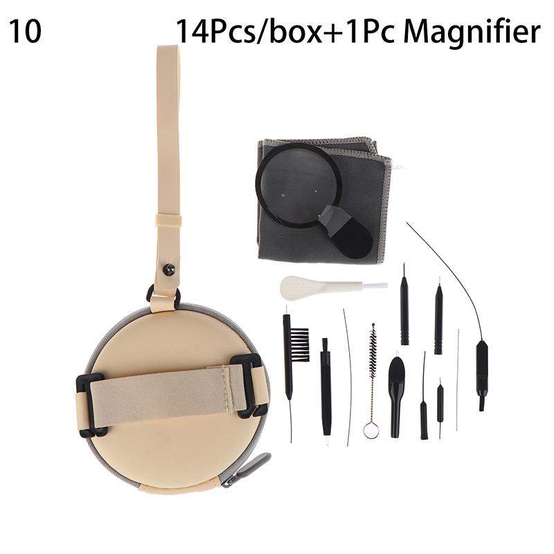 1 Set Hearing Aid Cleaning Tool Hearing Aids Cleaning Kit Brush Vent Cleaner Cleaning Wire With Magnet And Wax Loop Cleaning Set