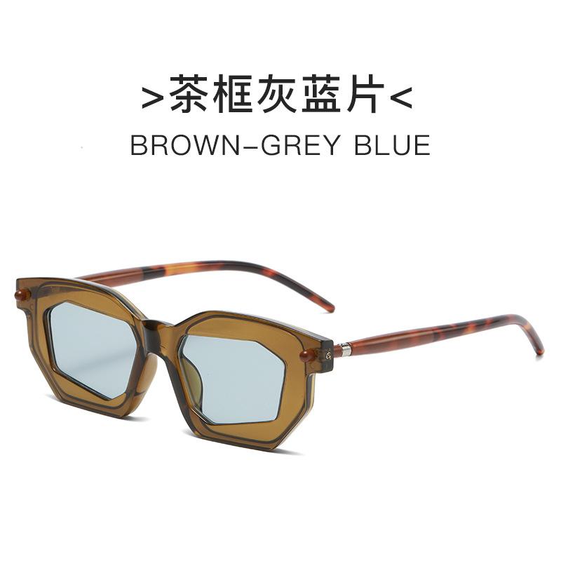 Dropshipping New Fashion Men Women Unique Design Shaped Sunglasses Personalized Street Photography Retro Sun Glasses