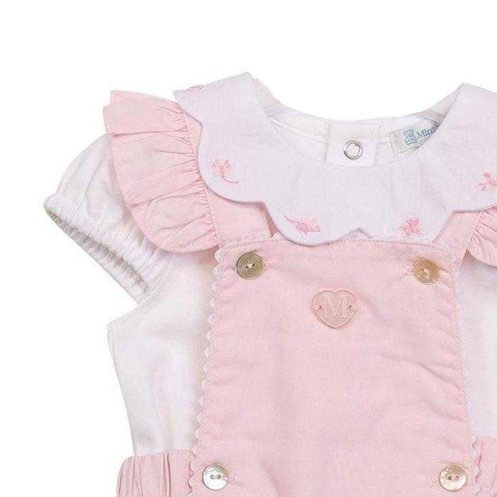 Mintini Baby Girls Scalloped Edge Top & Shorts Set