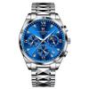 Men's Chronograph Watch, Quartz Movement, Stainless Steel, Date Display, Luminous Hands, Waterproof, Stylish, Business Watch for Men.