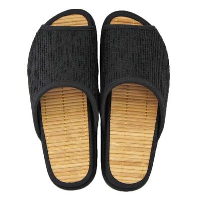 Bamboo Slippers for Health, D Cenote Mall, F Size, Bamboo Stepping Pad, Up To 25cm, Made In Japan, Arch Stimulator, Artisan, Hakihaki Kobo, Black