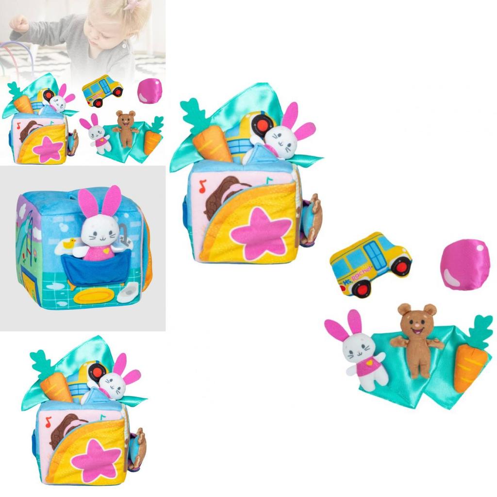 Charming Ms. Rachel Surprise Learning Box Plush Rabbit Toy With Cozy Materials