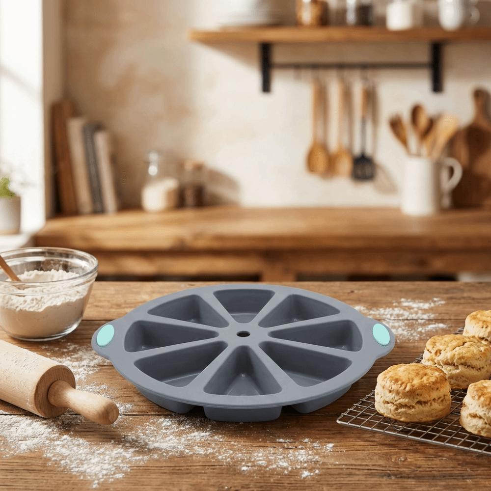 Creative Food Grade Silicone Baking Pan 8 Grids Oven Safe Cake Baking Mold  Home Baking