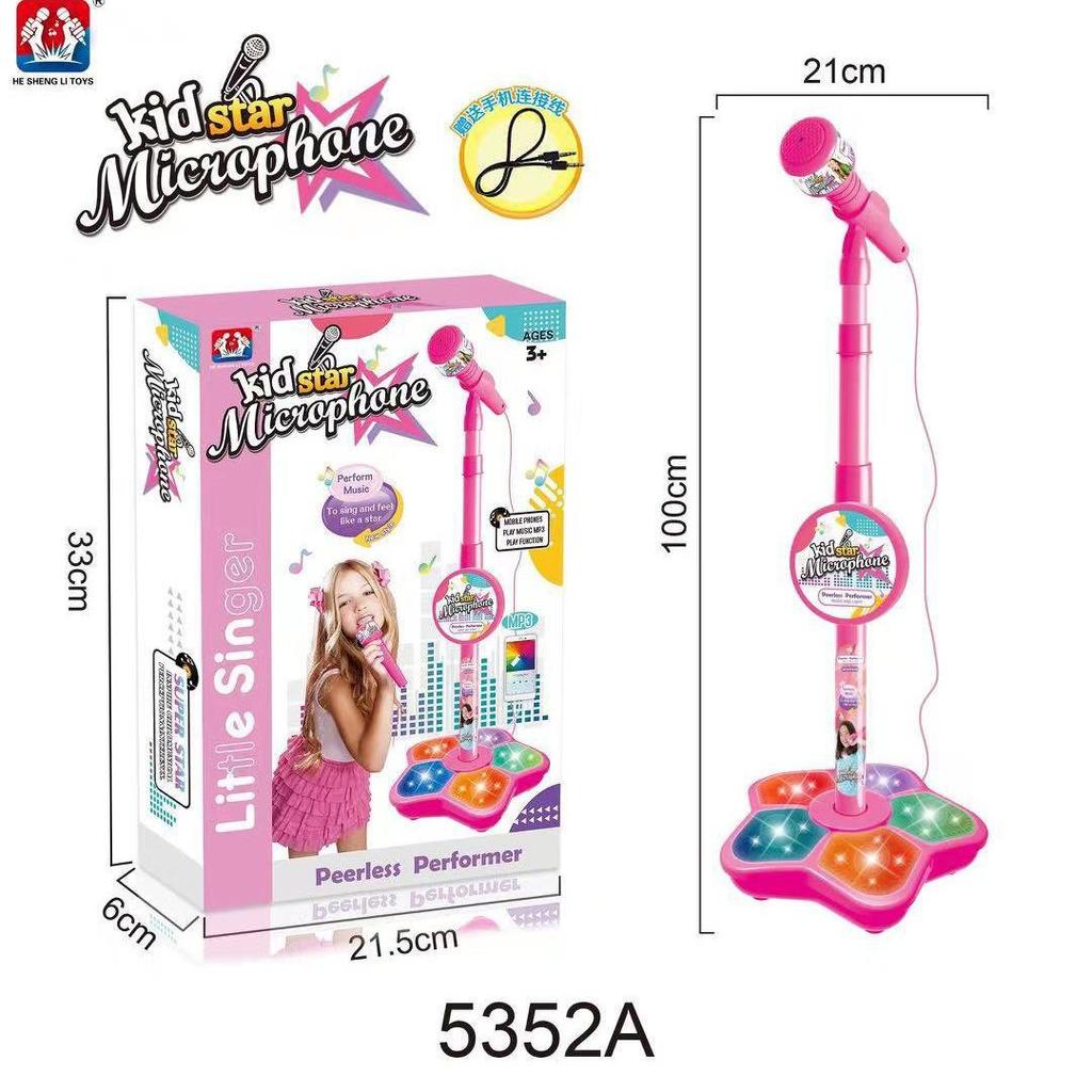 Children's Karaoke Machine with 3 Microphones and Cool Lights - Music Toy for Boys and Girls
