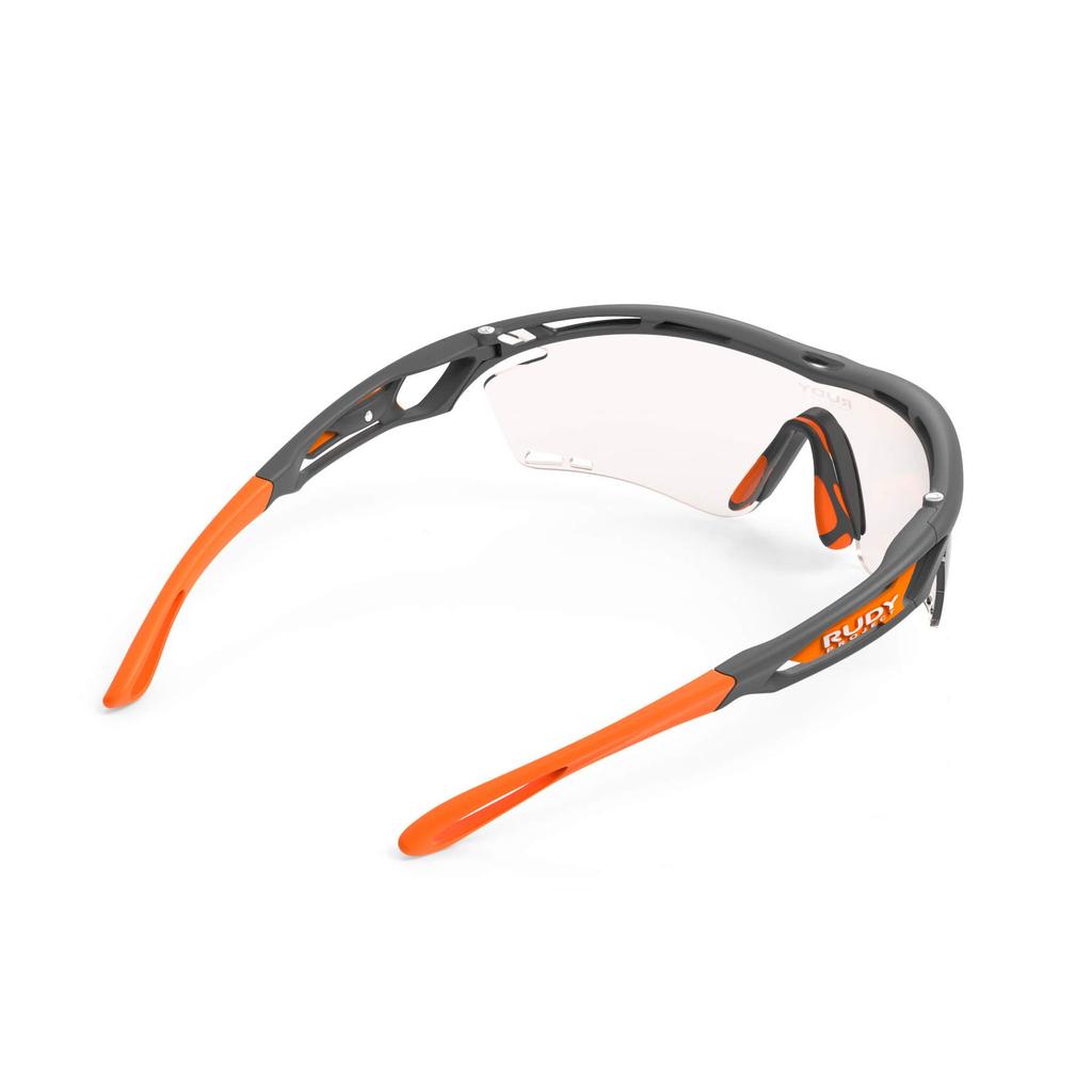 RUDYPROJECT Sportsonnenbrille für Straße und TRALYX Piyombo Mattes Gestell mit Impact X2 Photochromen Roten Gläsern Radfahren, Bike, Triathlon, Laufen,