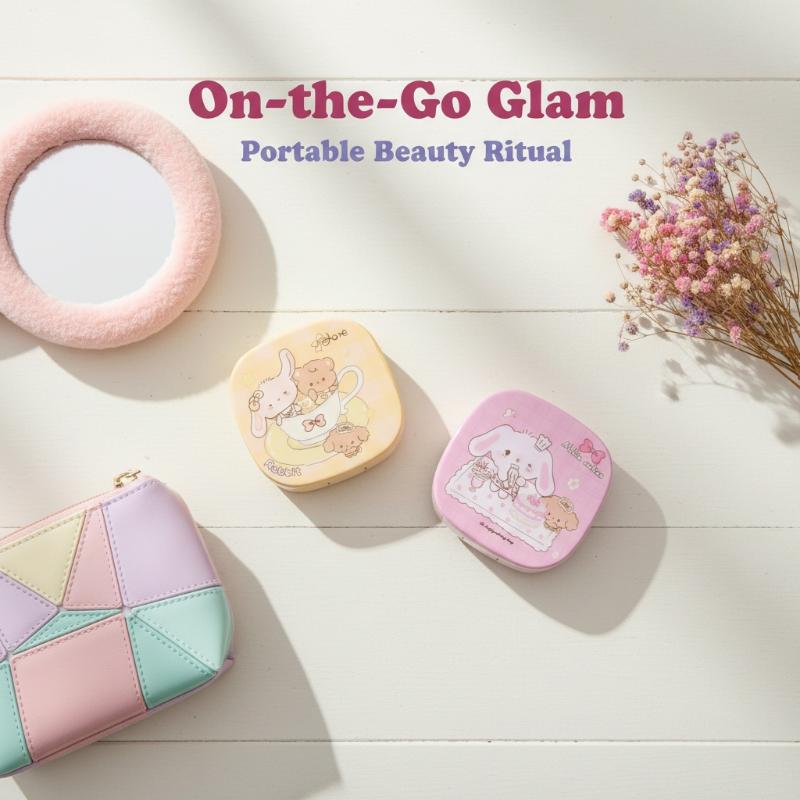 New Portable Contact Lens Case Cute Cartoon Contact Lens Box Travel Kit For Girls Beauty Lens Storage Container