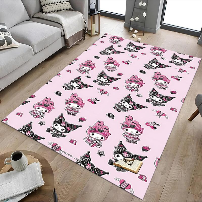 1pc Hello Kitty wallpaper Carpet Anti Slip Polyester Floor Mat for office,Bedroom