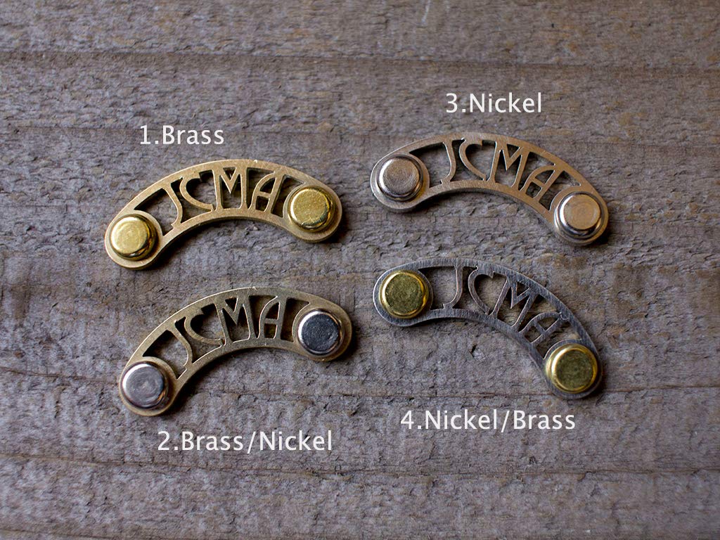 JCMA Mirror Hairline Brass MOTOR ROCK 80 1. (Brass Tag/Brass Rivet) (MR-HC059H)