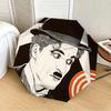1 Stück Charlie Chaplin Automatischer Faltregenschirm, Tragbares faltbares Design, Lässiges Outdoor-Accessoire L1127027