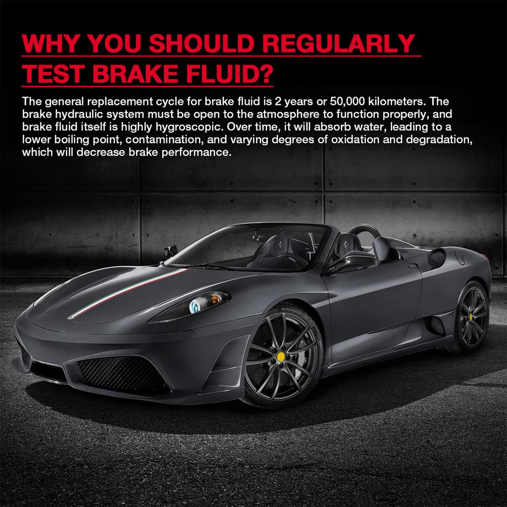 HABOTEST HT663L Tester brzdové kapaliny Kapalinový tester Kapalina do auta Digitální tester Zvukový světelný alarm pro