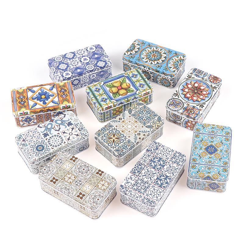 11.5*6.5*4Cm Storage Jars Rectangular Iron Tin Pill Gift Coin Jewelry Box Home