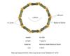 Niche Design Elegant Ancient-Style Gold-Plated Natural Stone Titanium Steel Bracelet for Women