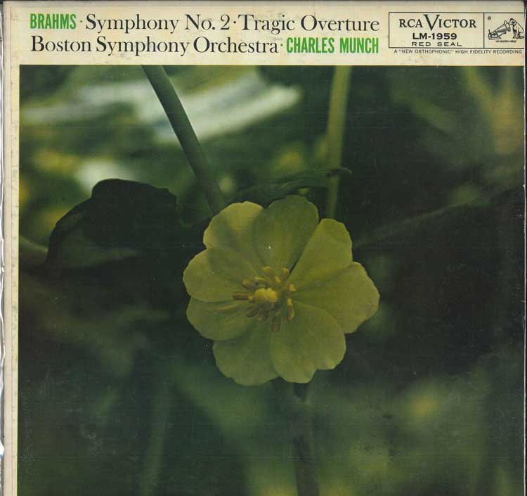 

LP Record BOSTON SYMPHONY ORCHESTRA CHARLES Brahms Symphony No. 2 In D Op. 73 LM1959 RCA VICTOR 1956 US Classical Used