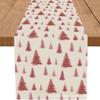 Christmas Table Runner with Santa and Tree Design
