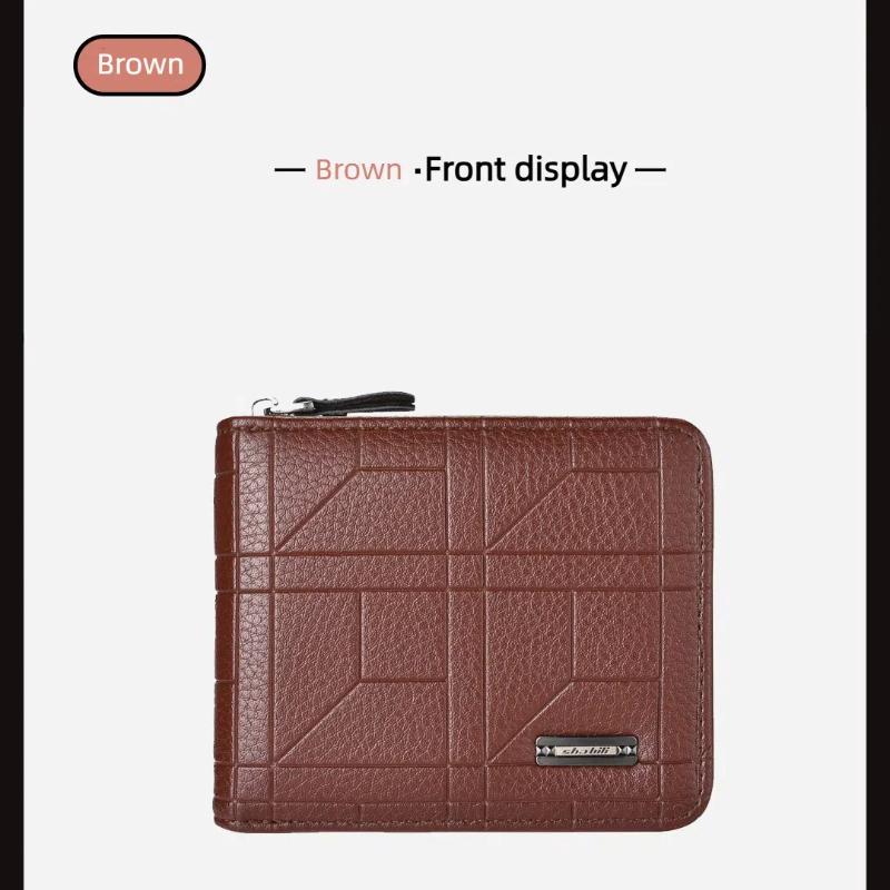 Herren Geldbörse Schwarz PU Leder Mehrere Fächer Lässig Große Kapazität Münzfach Herren Kartenhalter Geldbörse Multifunktionale Tasche Geschenke für Männer